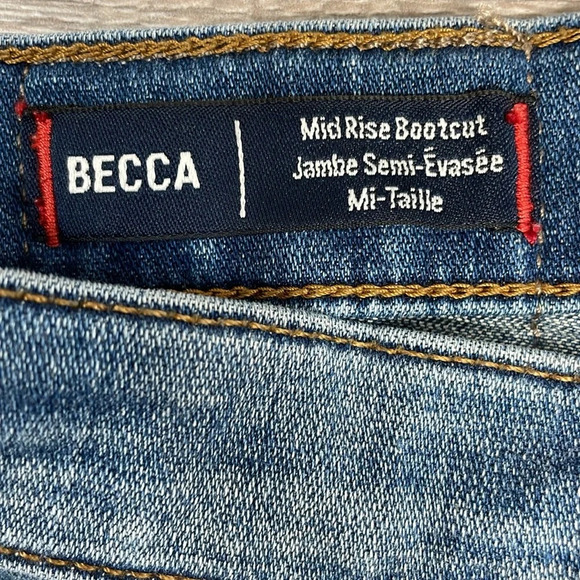 True Religion Becca Mid Rise Bootcut Crop Denim Jeans   Raw Hem 29 - Picture 12 of 16